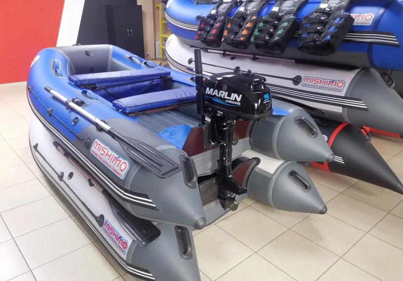 КОМПЛЕКТ ЛОДКА MISHIMO LITE 315 + МОТОР 5л.с в Щёлкове