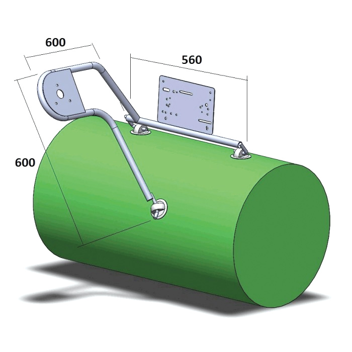 Стойка рулевая с креплением на баллон надувной лодки 25мм в Щёлкове