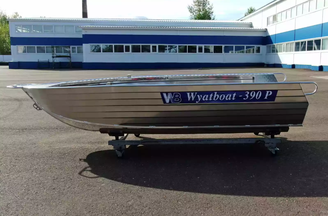 Алюминиевая лодка Wyatboat-390РМ увеличенный борт в Щёлкове