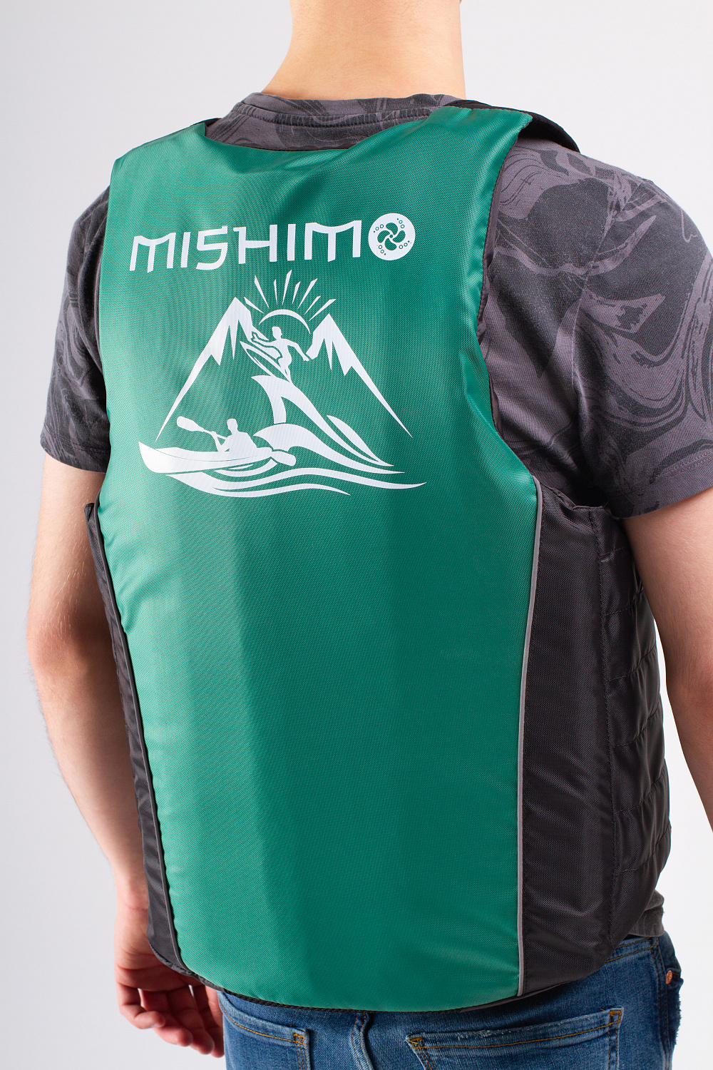 Жилет спасательный MISHIMO PRO Премиум качества Черно-зеленый в Щёлкове