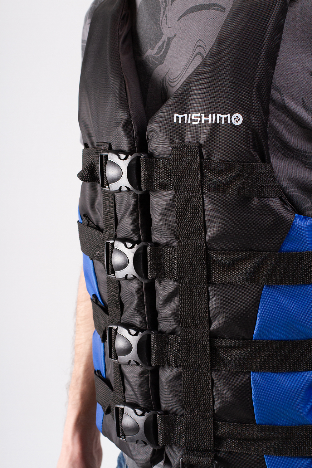 Жилет спасательный MISHIMO PRO Премиум качества Черно-синий в Щёлкове